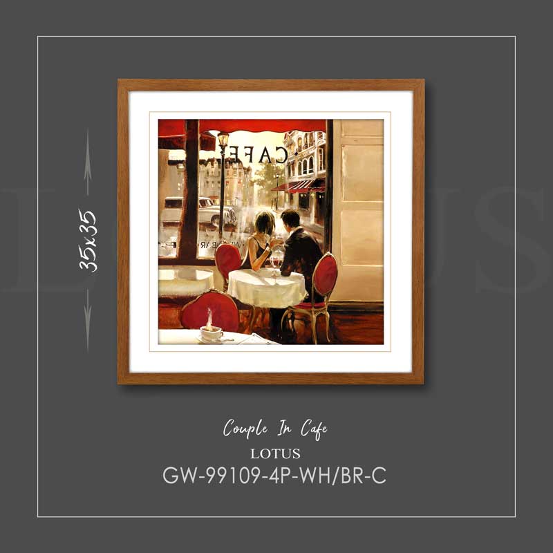 تابلو مدرن زوج در کافه COUPLE IN CAFE کد GW-99109-C