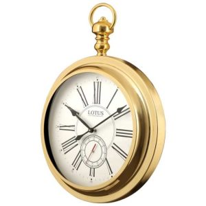 ساعت دیواری فلزی لوتوس مدل JOLIET کد M 4031 رنگgold
