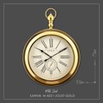 ساعت دیواری فلزی لوتوس مدل JOLIET کد M 4031 رنگgold