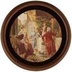 تابلو  ورق طلا GARLANDS سنگی مدل FWSBR-48X48-B1