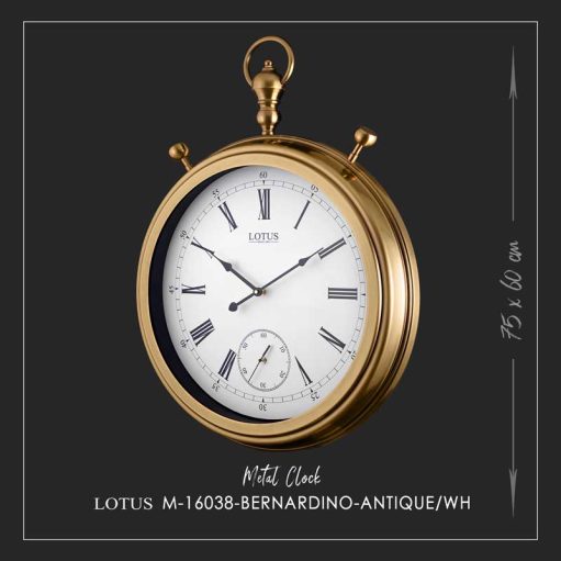 ساعت برناردینو آنتیک سفید BERNARDINO- کد M-16038 رنگ ANTIQUE/WH