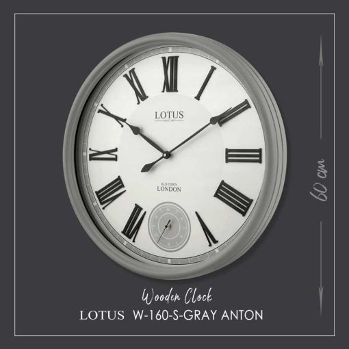 ساعت چوبی لوتوس مدل ANTON کد W-160 رنگ NEW GRAY